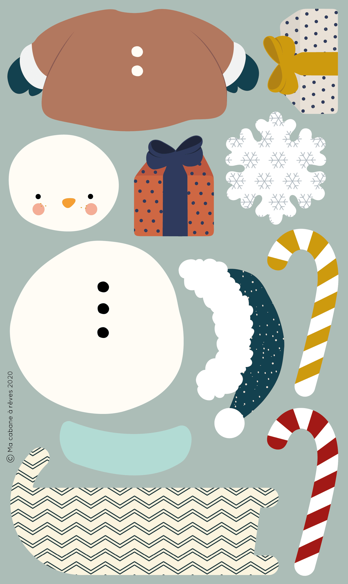 Magnets Noël - Bonhomme de Neige - Ma Cabane à Rêves
