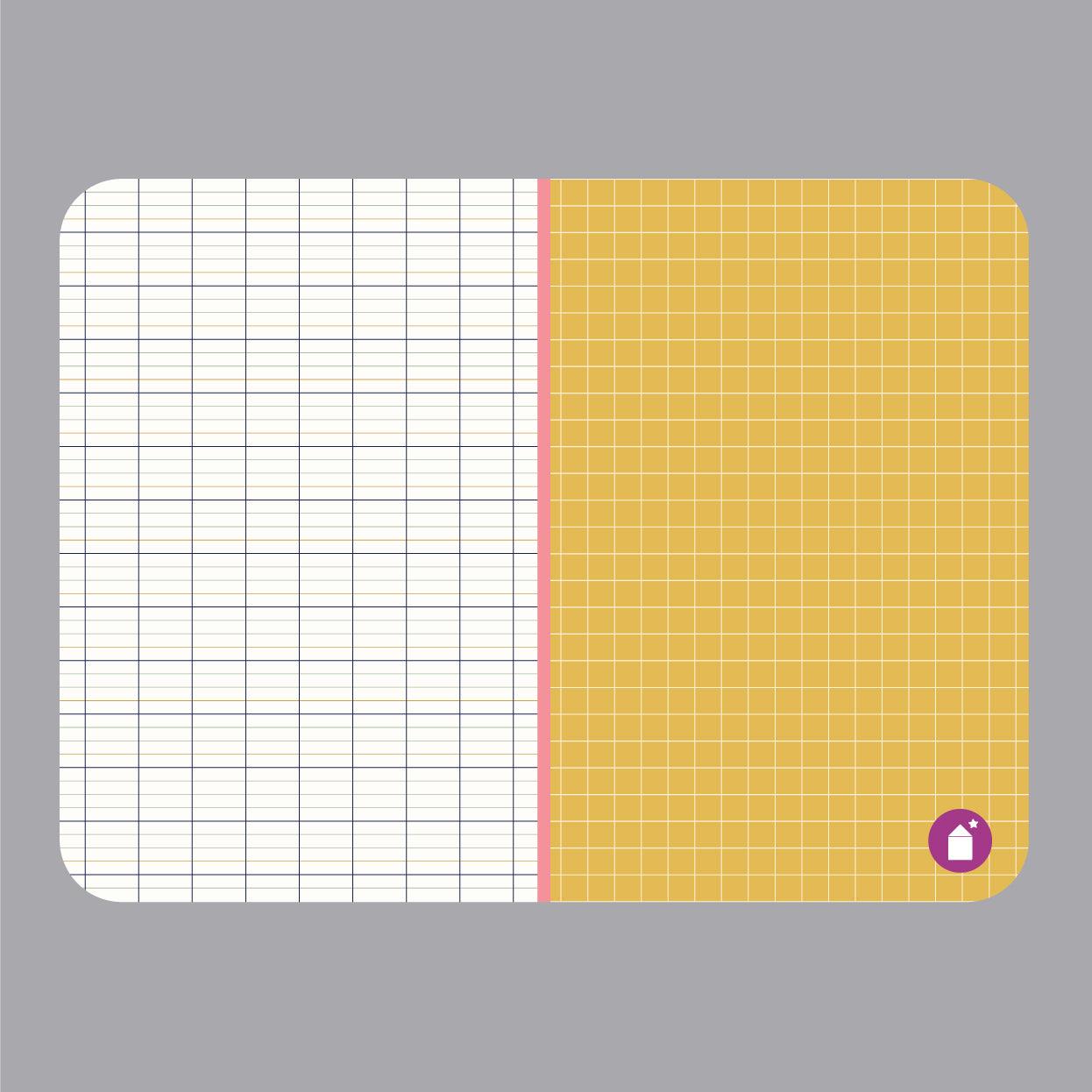 Lignes Seyes et Carreaux _ Ardoise souple magnétique _ col. SOLEIL