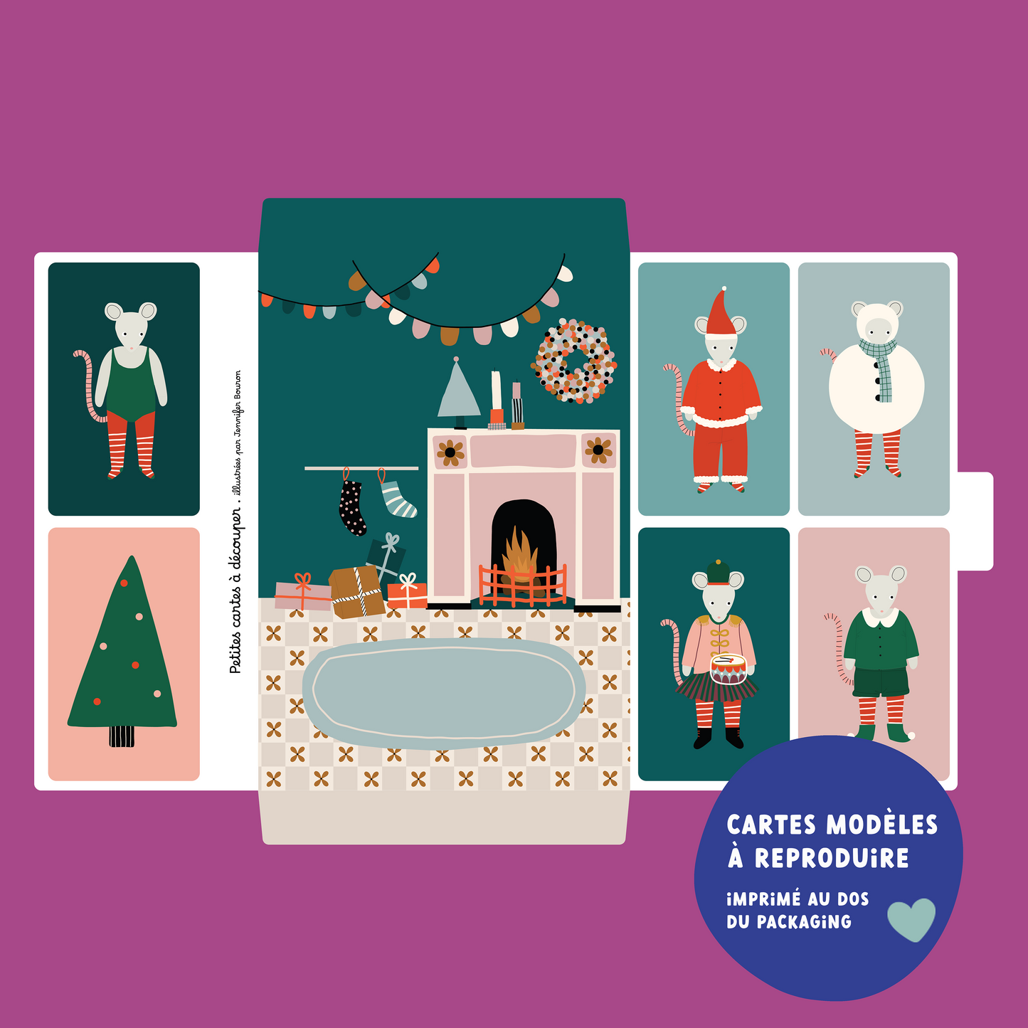cartes modèles noel à reproduire