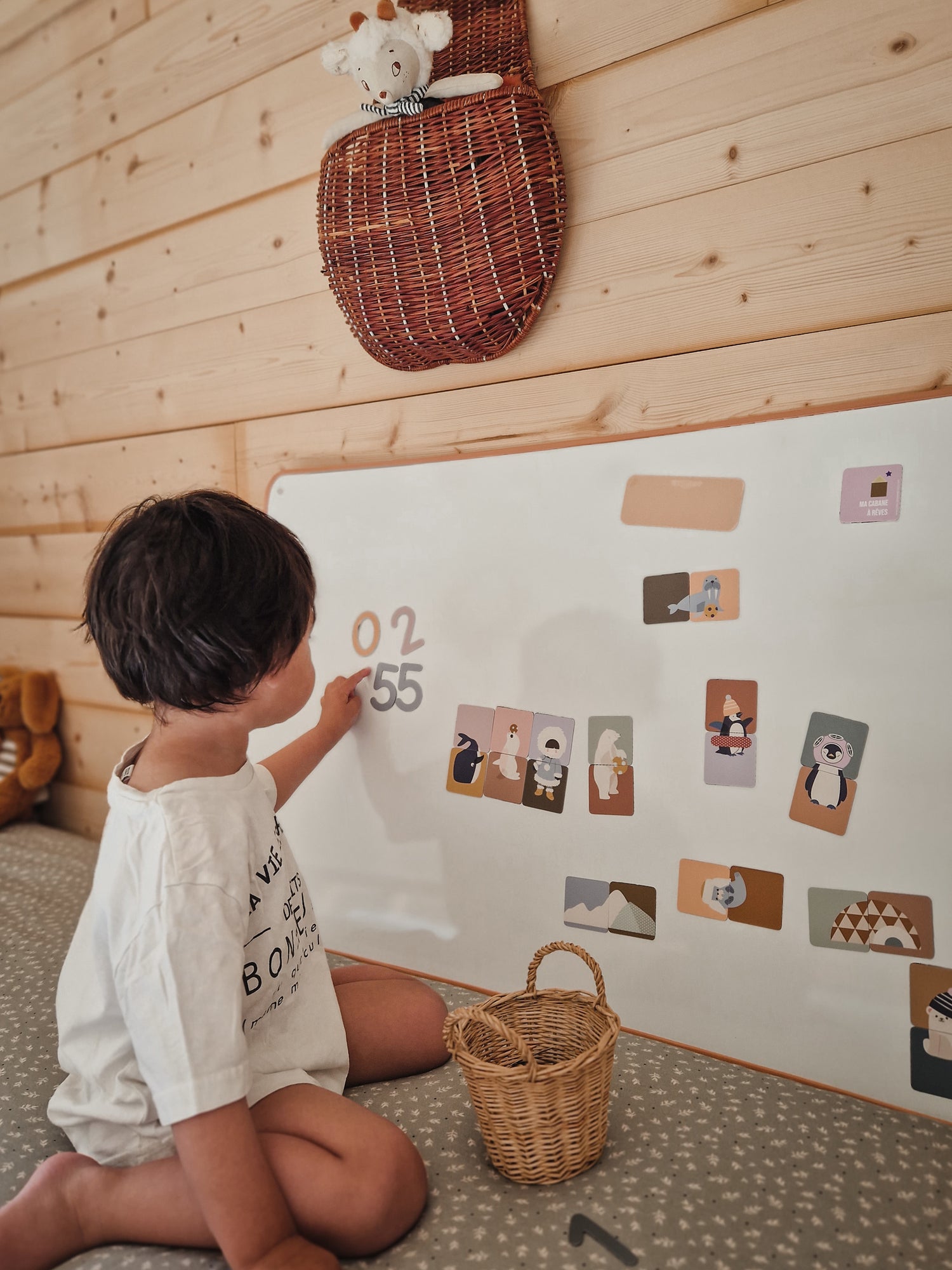 jeux educatifs magnetiques pour enfant - puzzle animaux banquise - grand tableau blanc magnetique