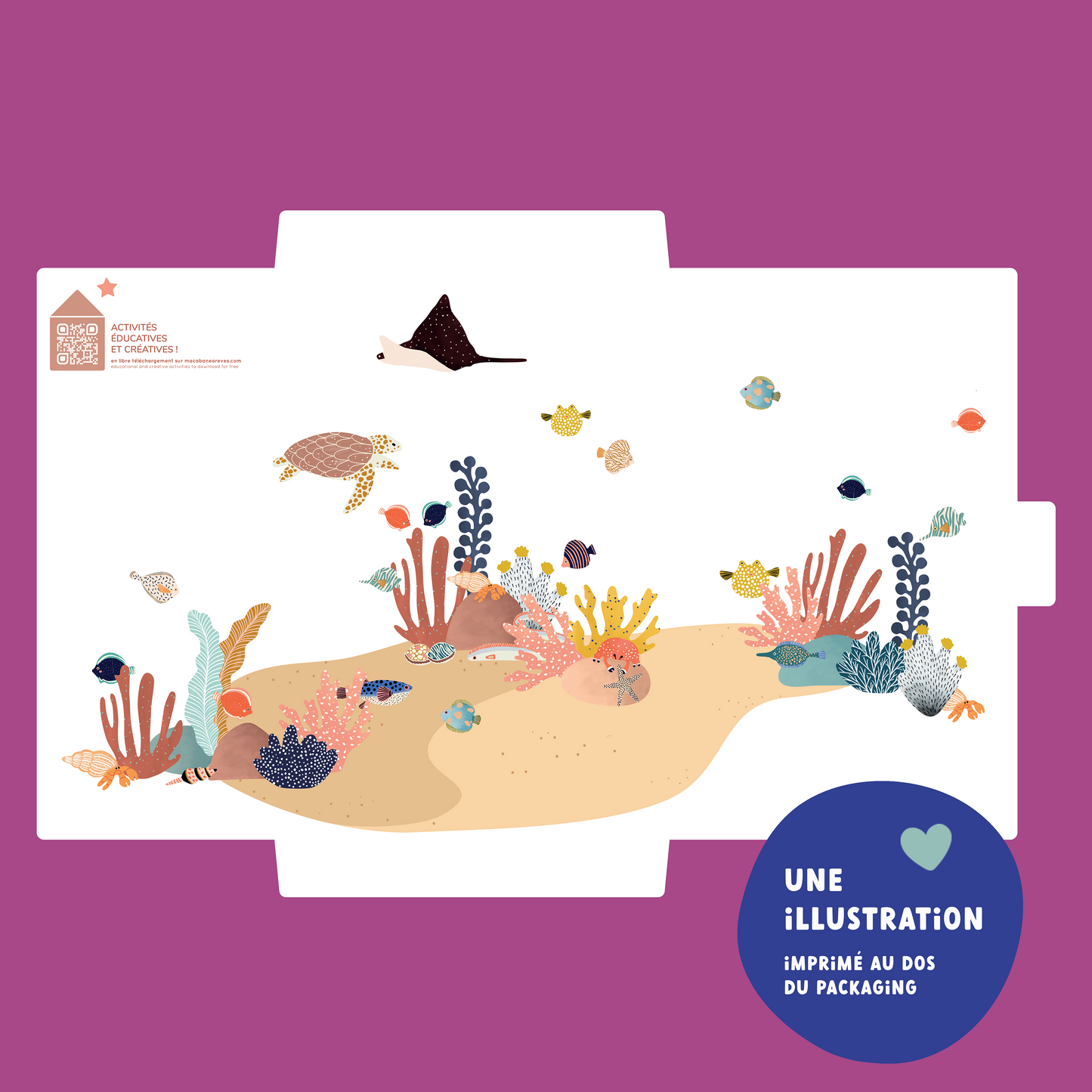 illustration océan à reproduire