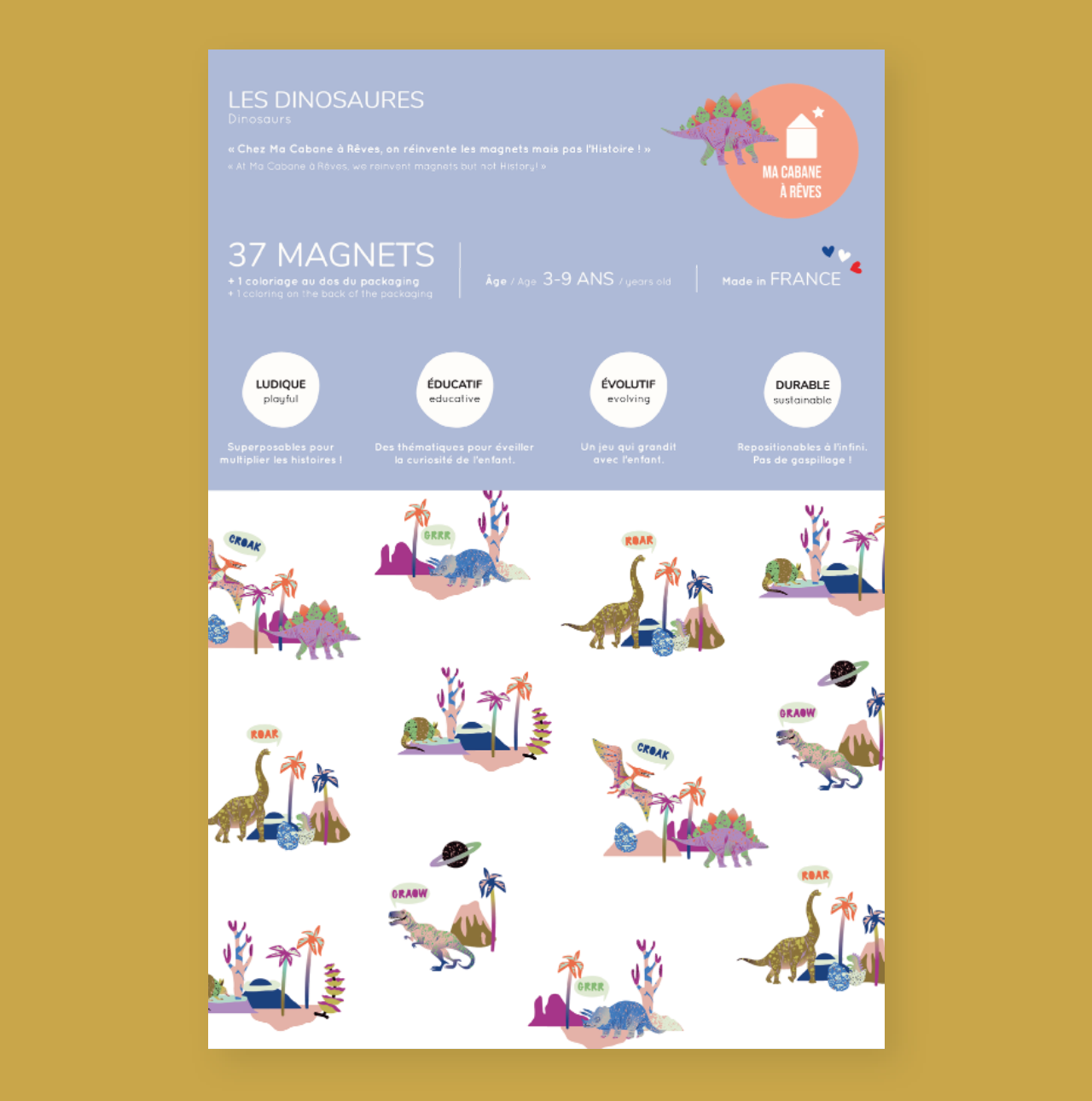 jeu magnétique Animaux Dinosaures