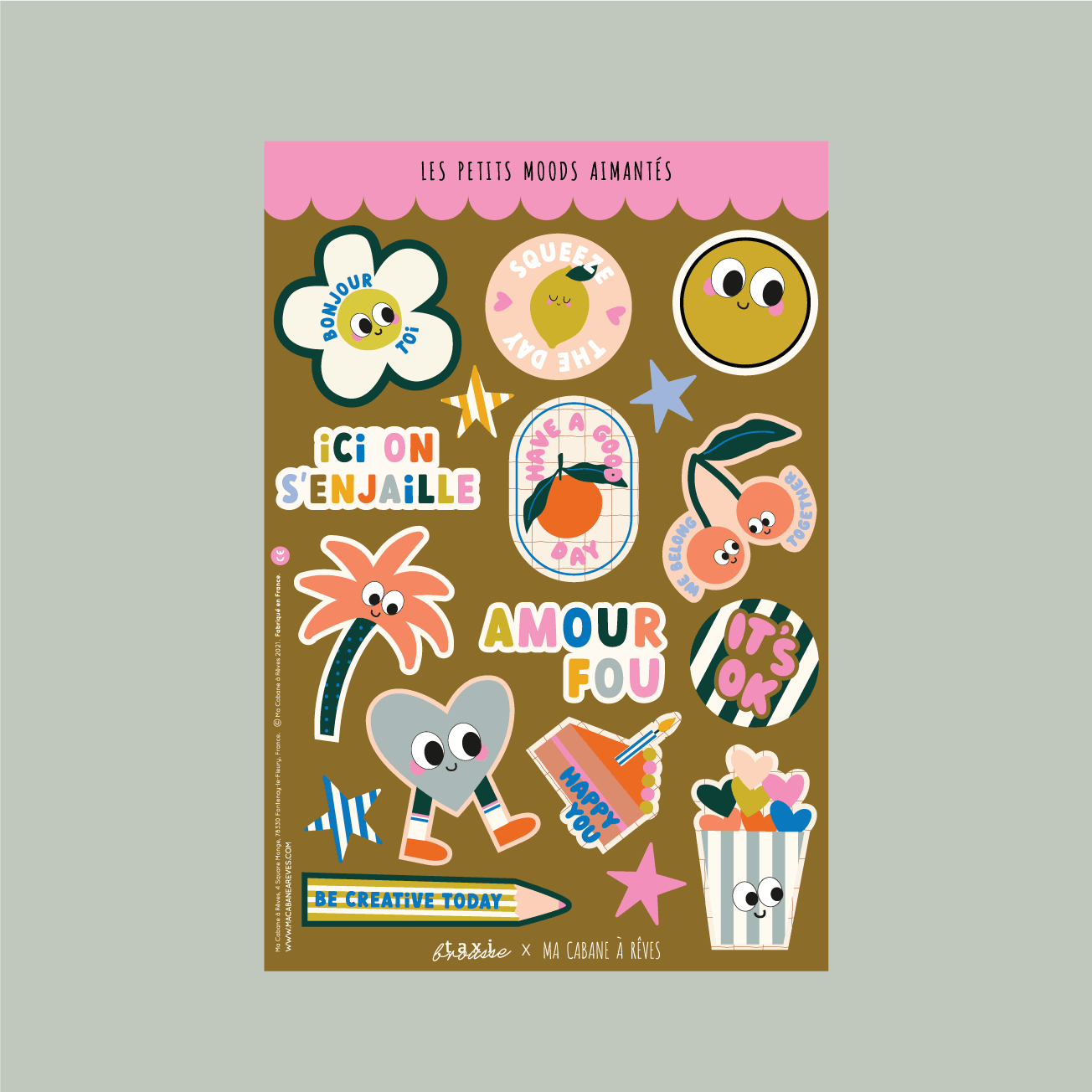 Stickers magnétiques - Les P'tits MOOD by Taxi Brousse