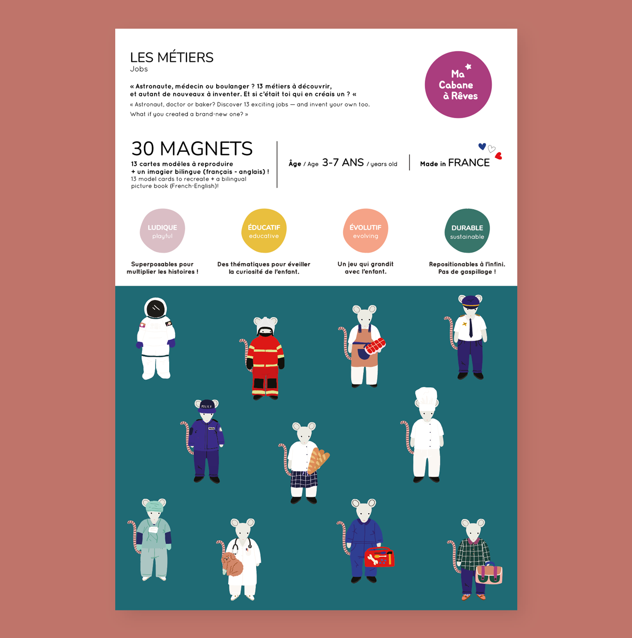 Jeu magnétique Les Métiers