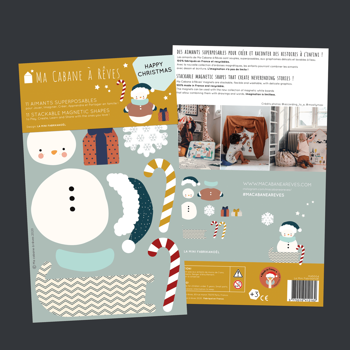 Magnets Noël - Bonhomme de Neige - Ma Cabane à Rêves