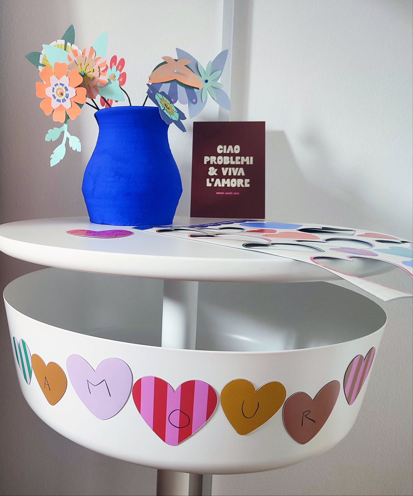 note mémo coeurs - fête de mères