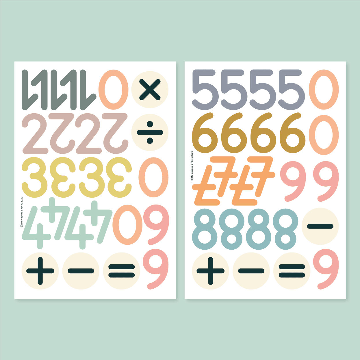 chiffre magnetique colore pour enfant