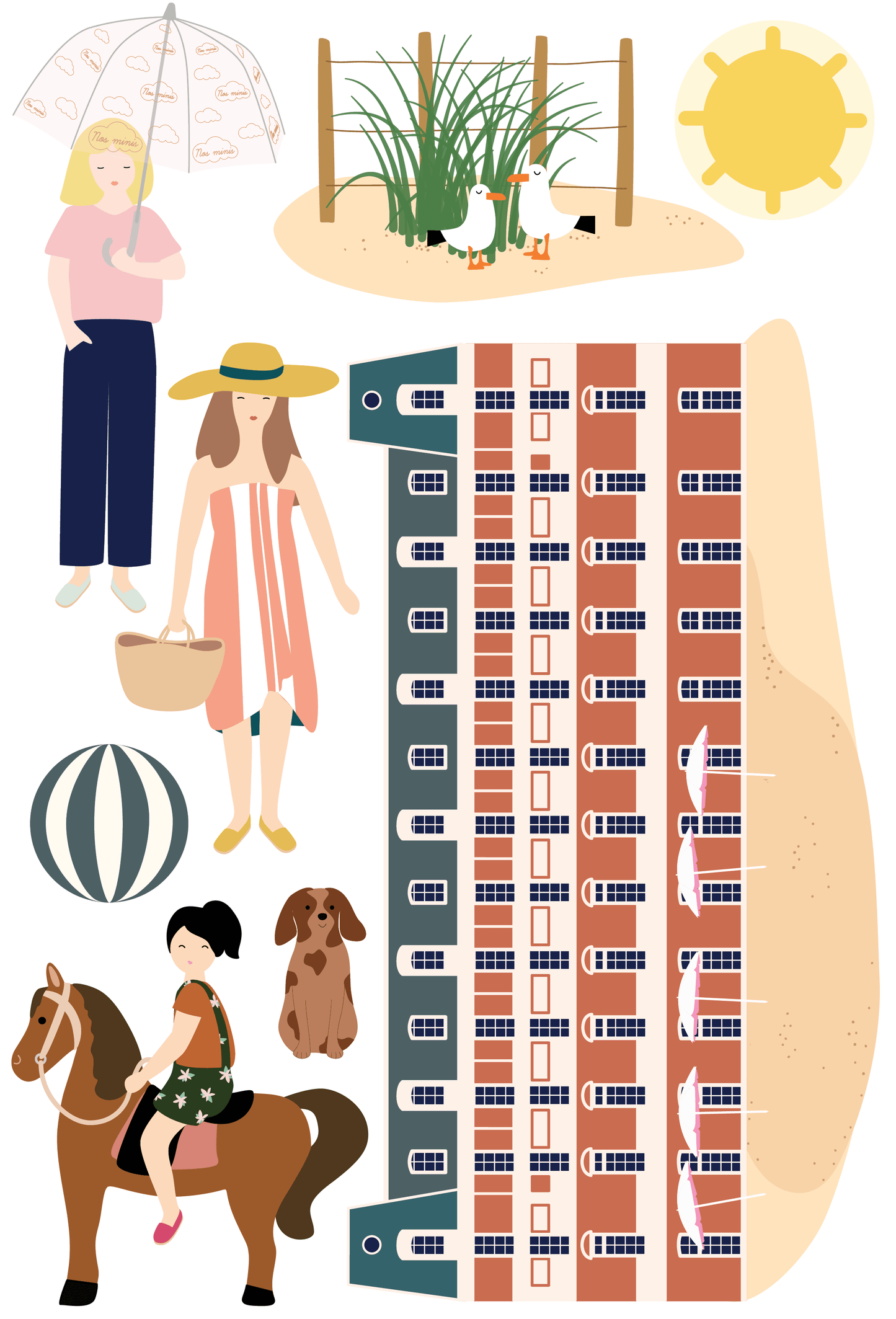 Magnets ville de Biarritz, collab Nos Minis - Ma Cabane à Rêves
