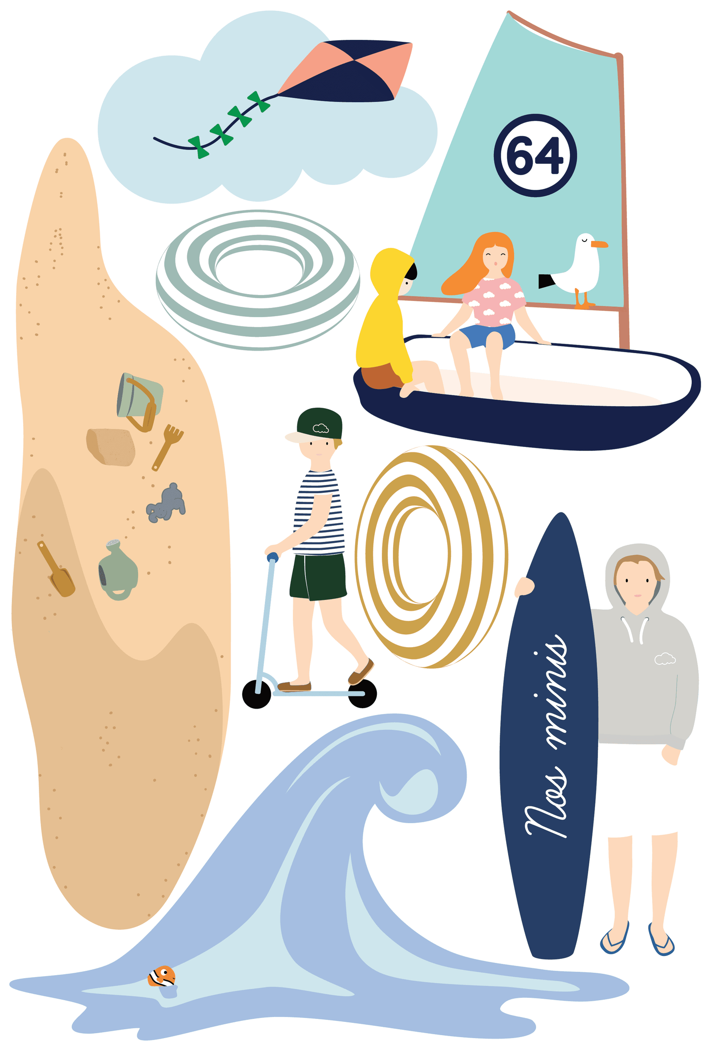 Magnets ville de Biarritz, collab Nos Minis - Ma Cabane à Rêves