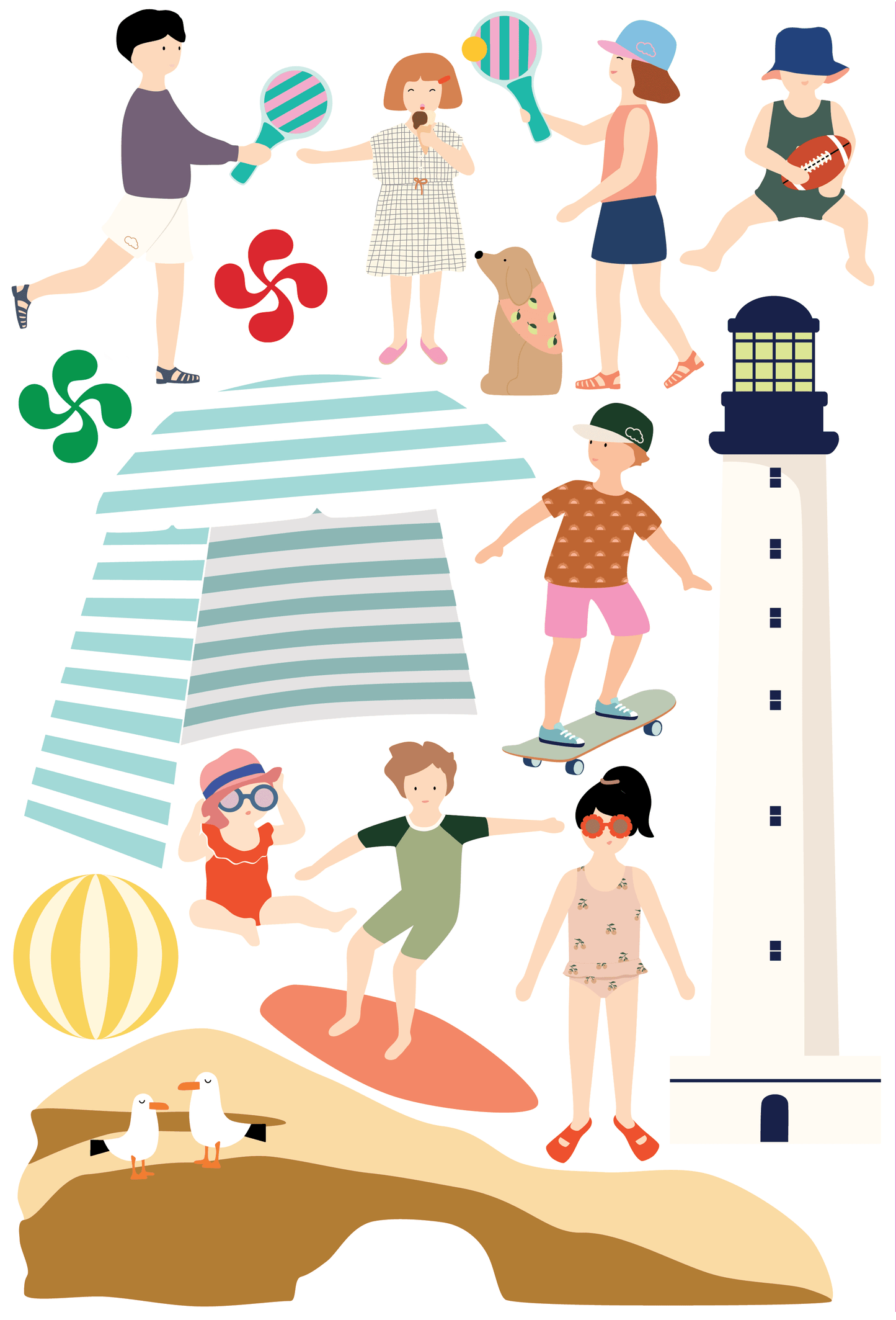 Magnets ville de Biarritz, collab Nos Minis - Ma Cabane à Rêves