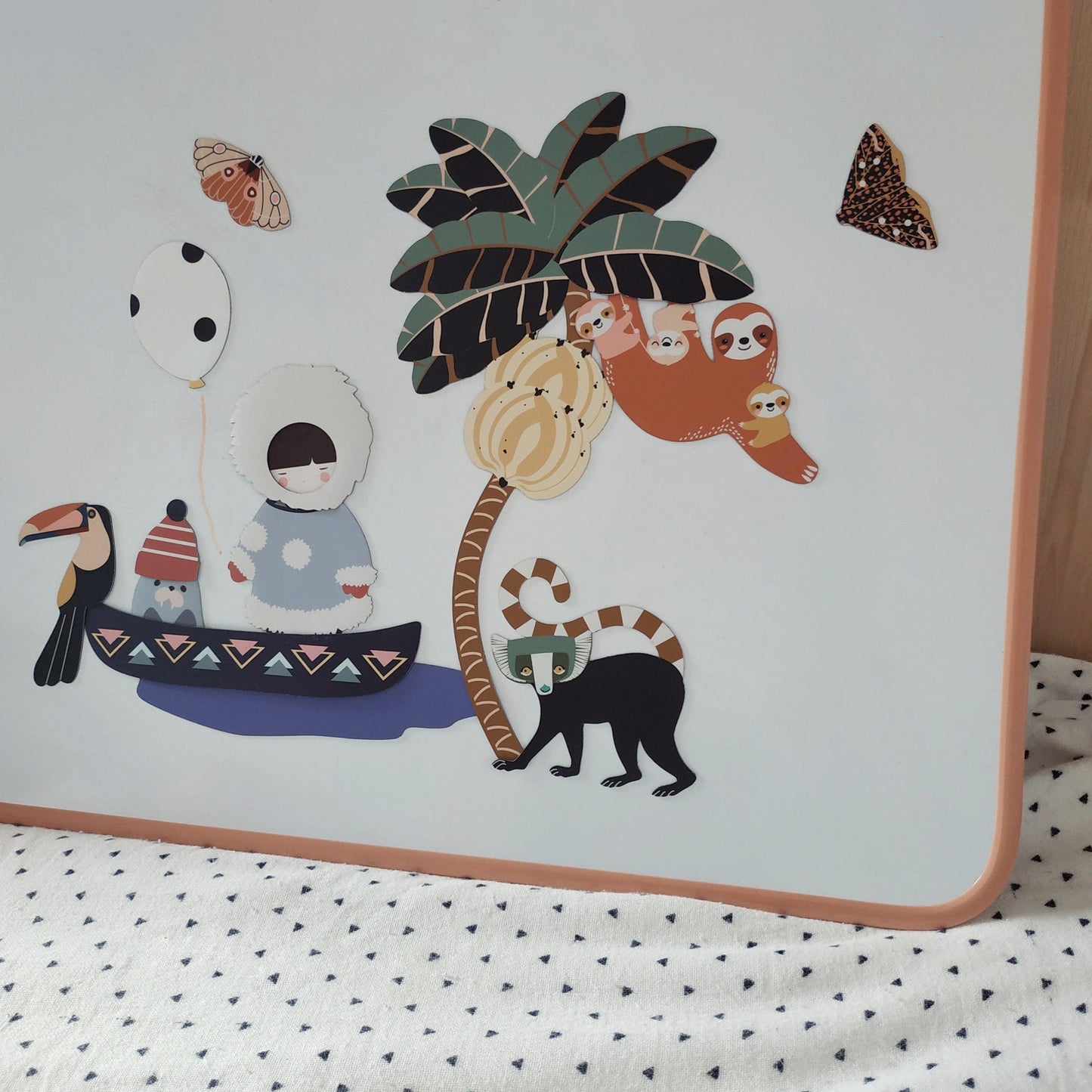 Tableau Ardoise Magnétique Little Cabane - col. Nude - Ma Cabane à Rêves