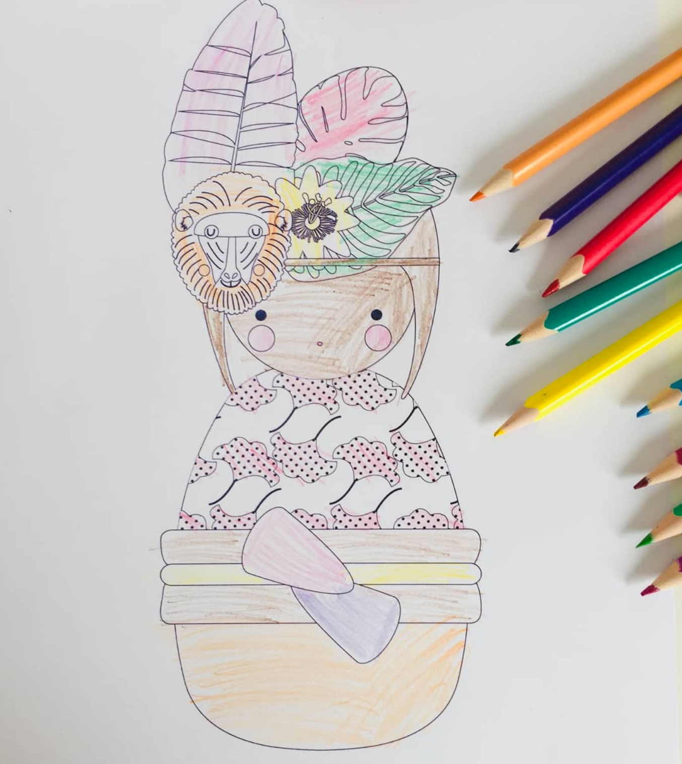 Activité manuelle coloriage poupée Ma Cabane a reves dessin 