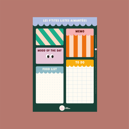 Magnetic Memo Notes - The Little Food Lists by Taxi Brousse