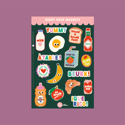 Magnetic Stickers - Berry Good Magnets by Taxi Brousse