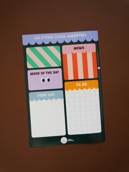 Magnetic Memo Notes - The Little Food Lists by Taxi Brousse