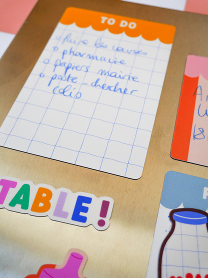 Magnetic Memo Notes - The Little Food Lists by Taxi Brousse
