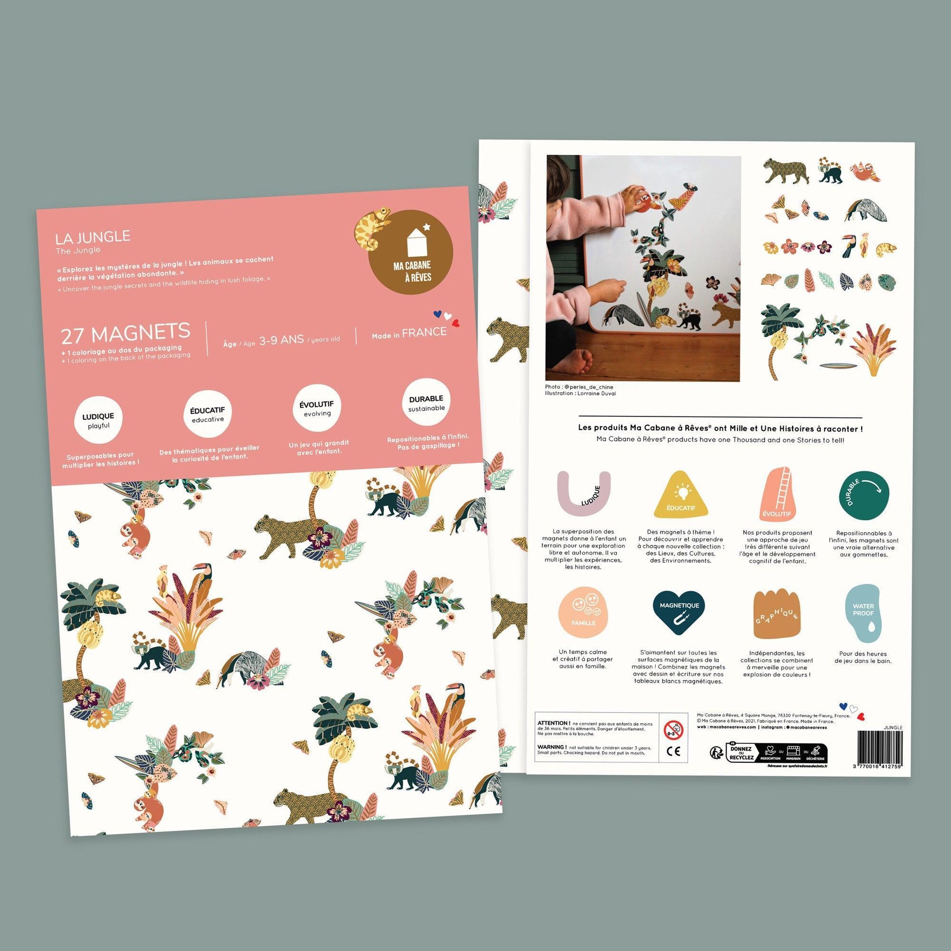 Magnets Animaux Jungle - Ma Cabane à Rêves