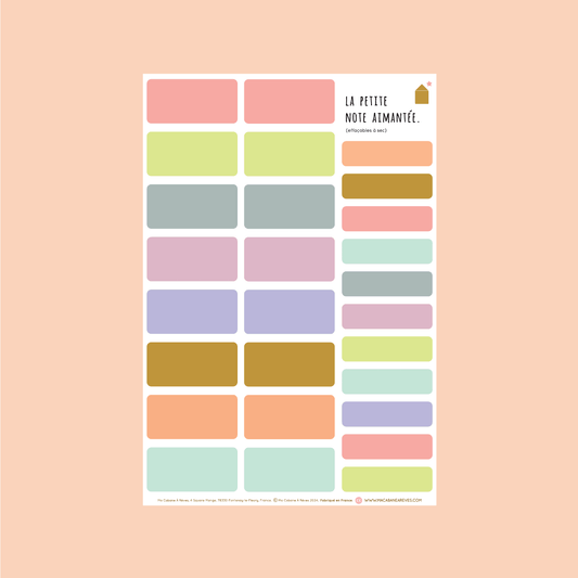 Notes mémo magnétiques RAINBOW