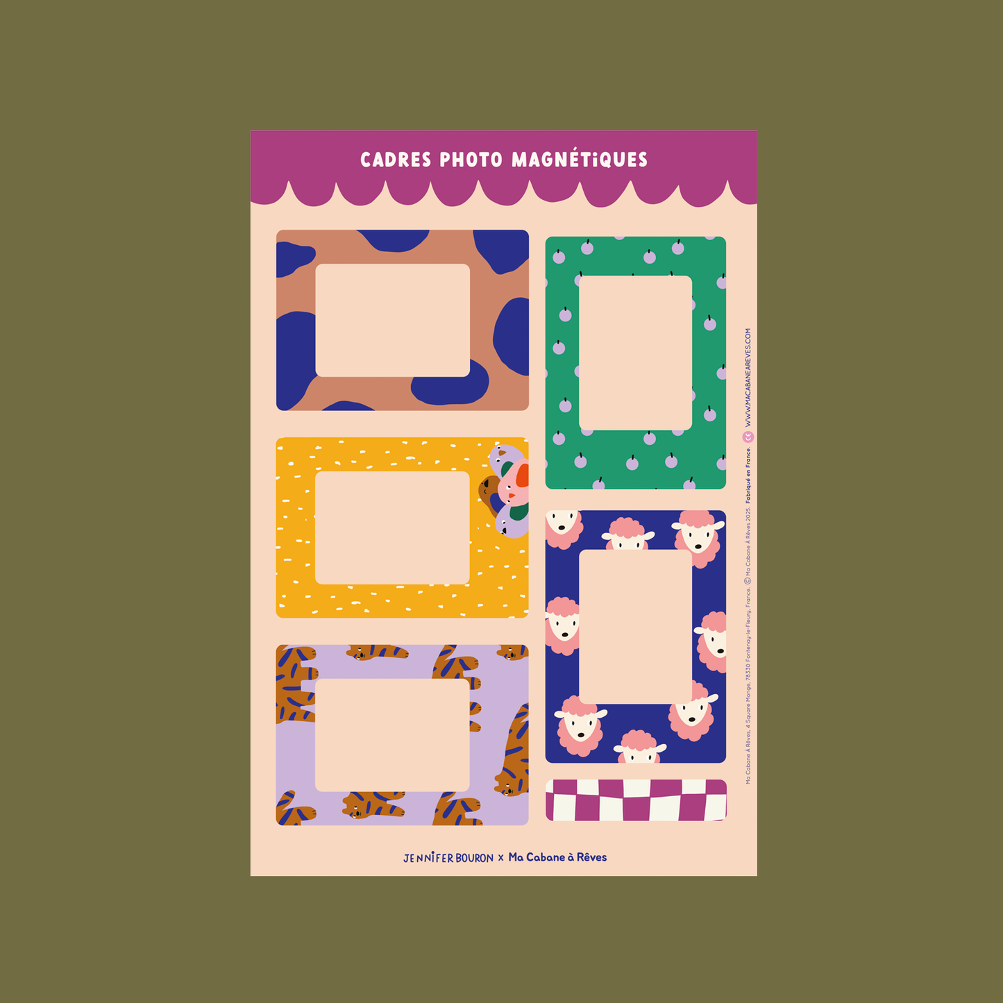 decorative magnetic photo frames