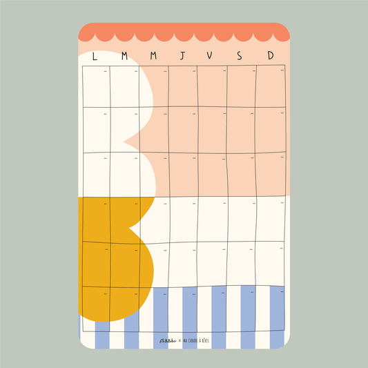 Calendrier mensuel magnétique Taxi Brousse Casual