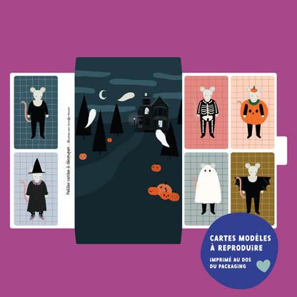 cartes modèles halloween  à reproduire