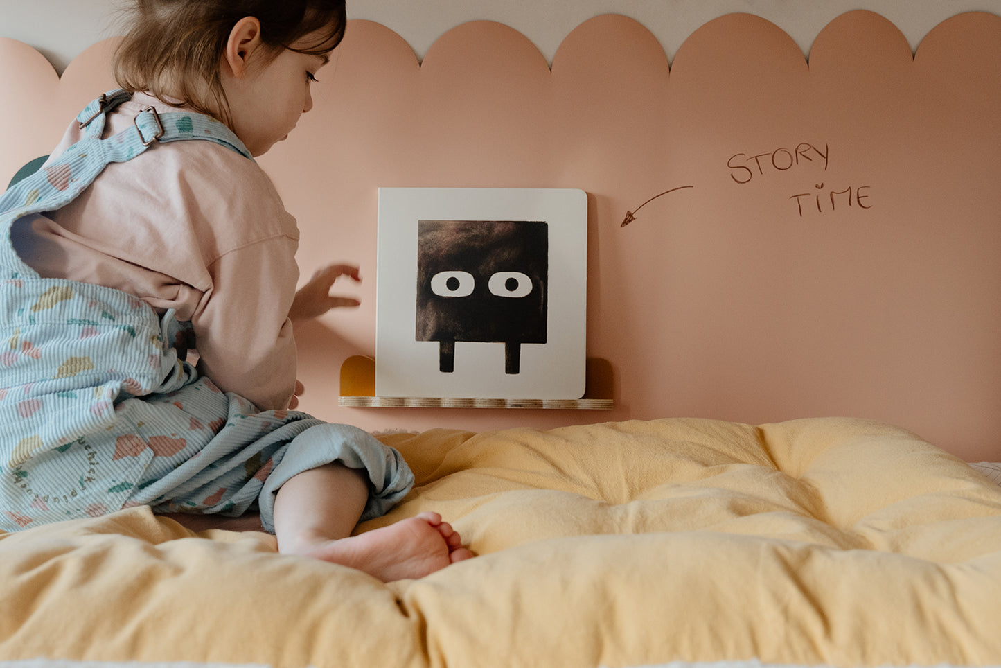 porte affiche magnétique bois peint main