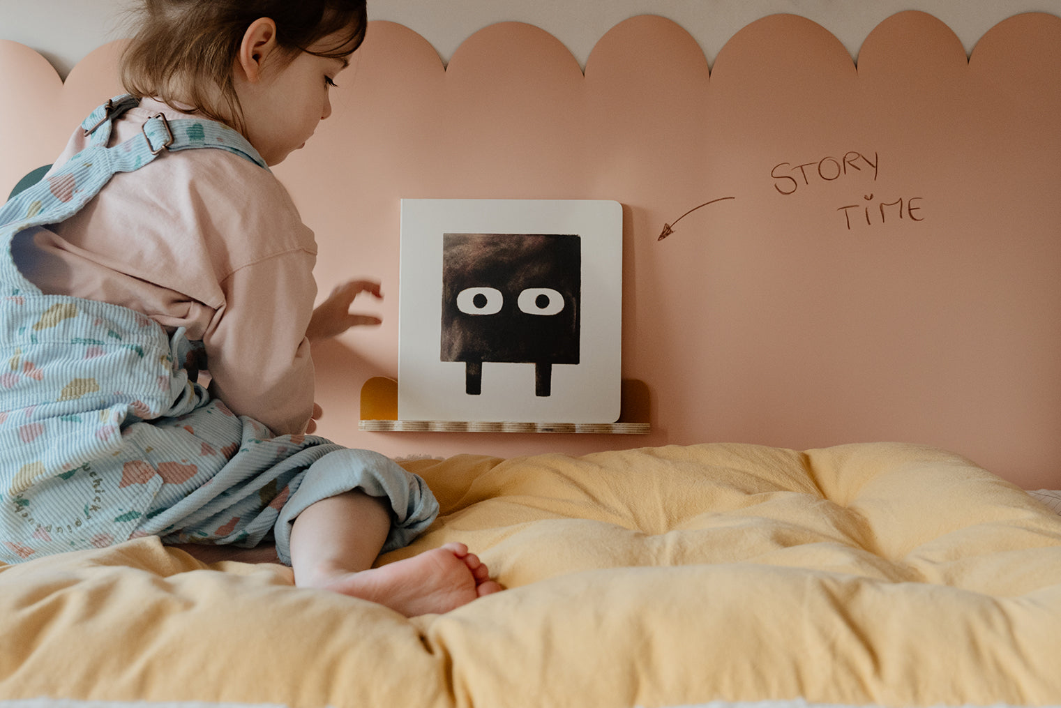 porte affiche magnétique bois peint main