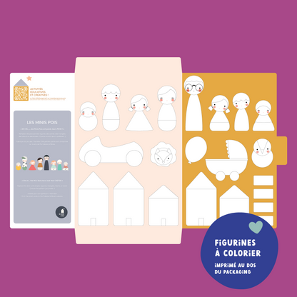figurines à colorier, découper et à assembler