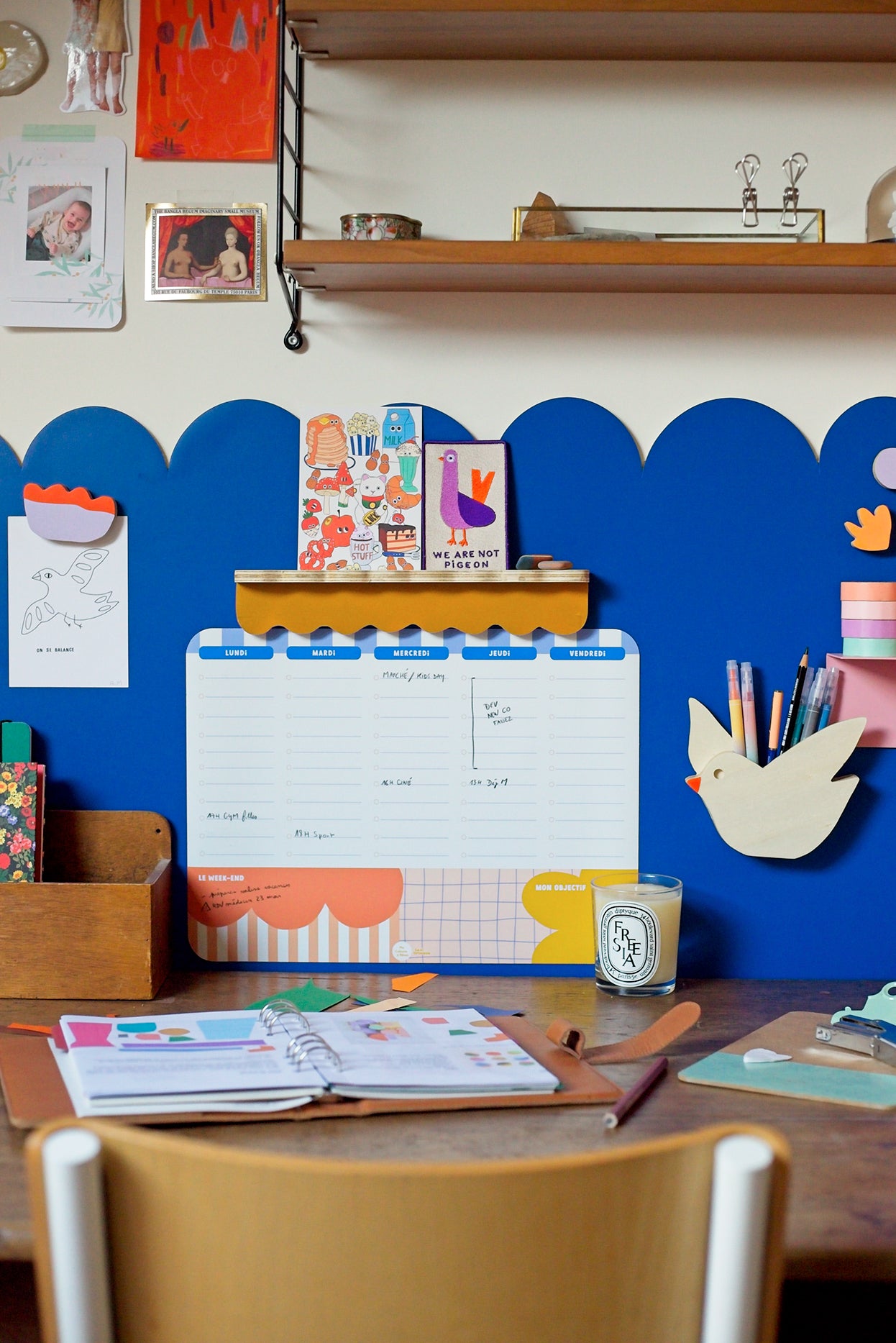 NUÉE — 3 grands magnets en bois faits main