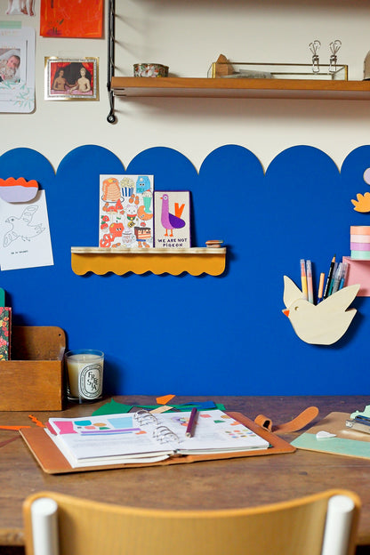 FLOT —  Porte-photos magnétique bois – Étagère déco murale