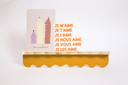 porte photo magnétique bois design