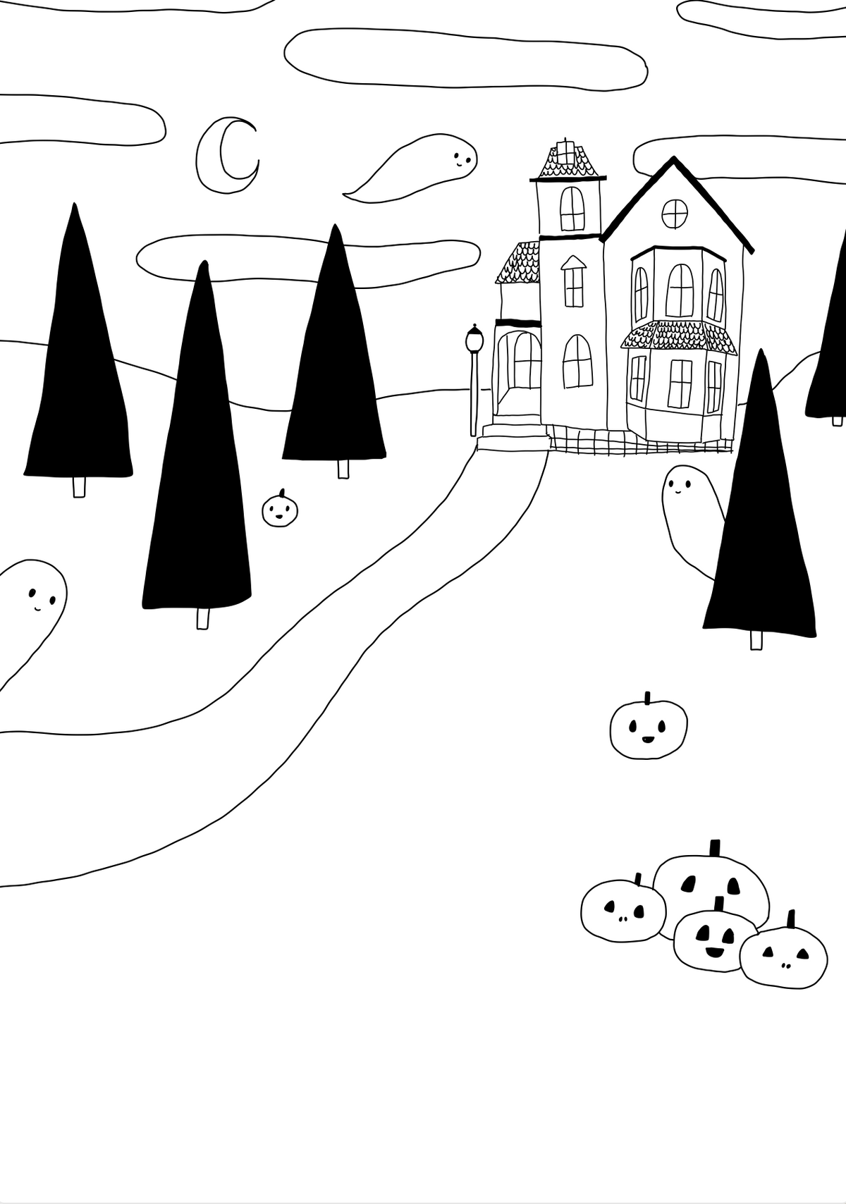 coloriage Halloween -Jennifer Bouron
