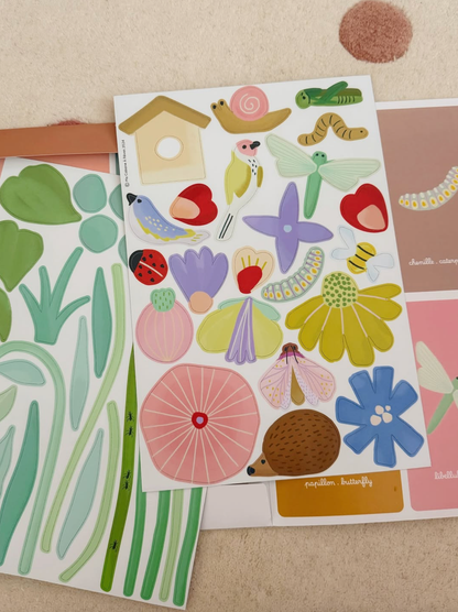 Jeu magnétique Le Jardin — fleurs et petites bêtes