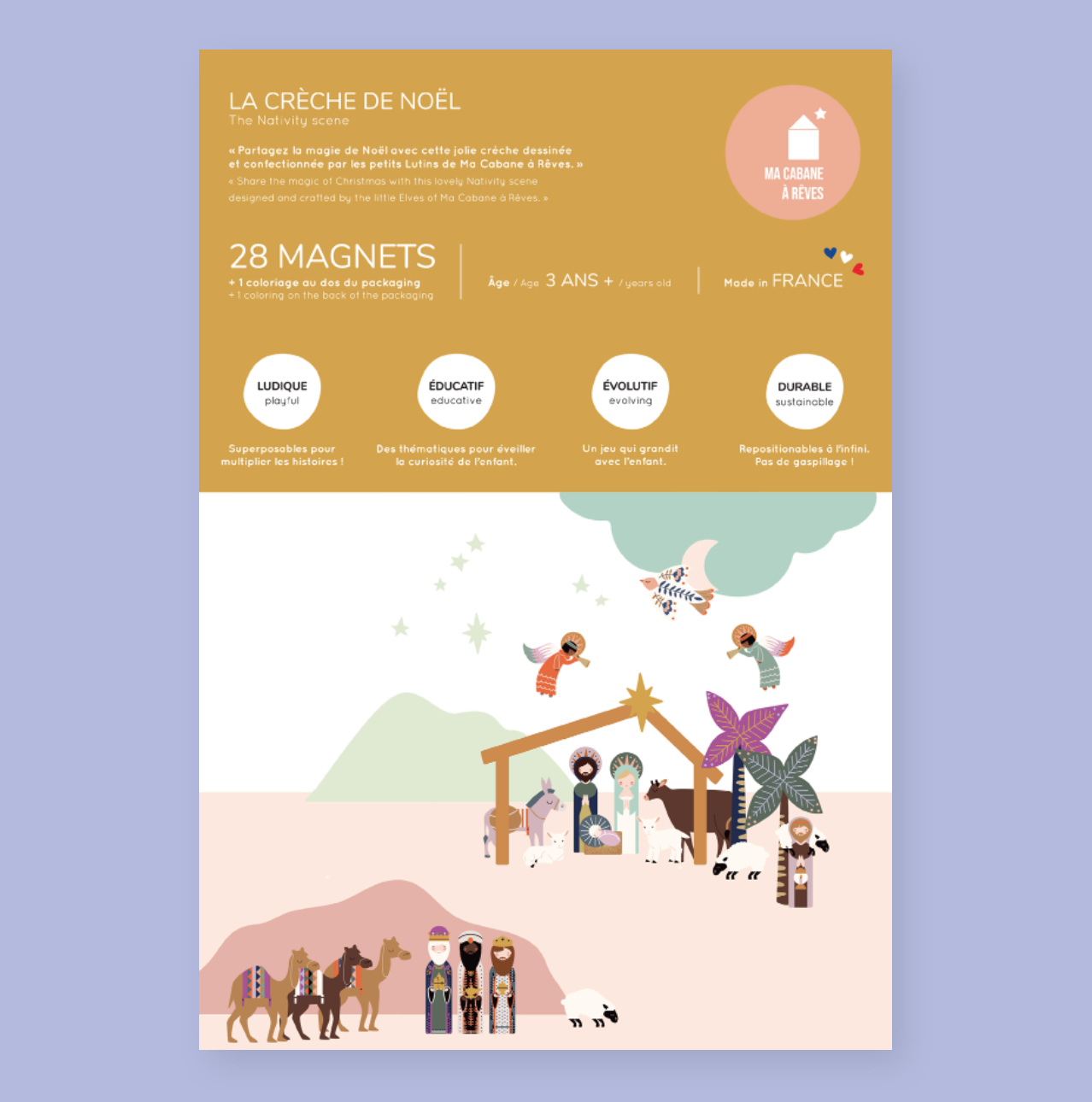 creche de noel magnetique