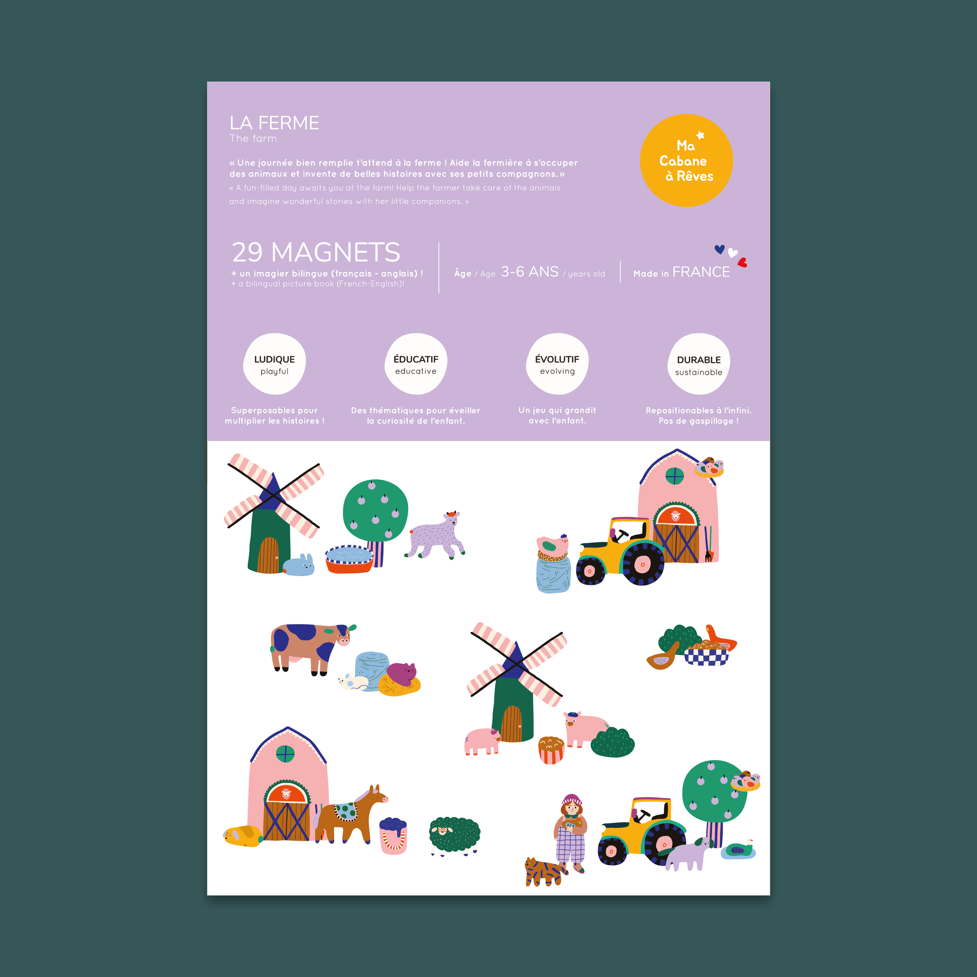 Magnetic Farm Game for children aged 3 to 6 years