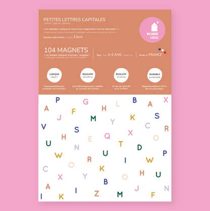 alphabet petites lettres capitales magnétiques