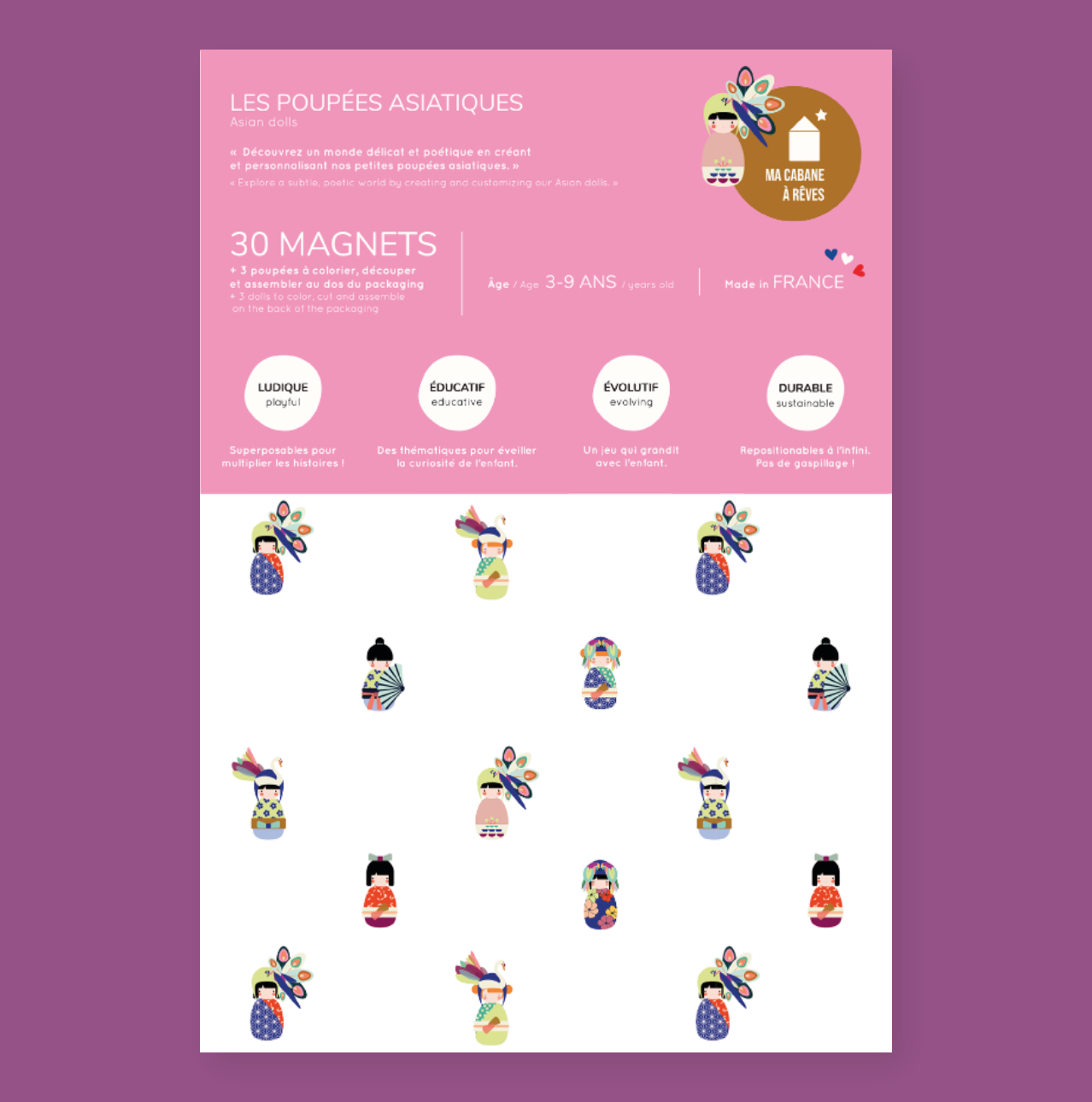 Jeu magnétique Poupées Asiatiques