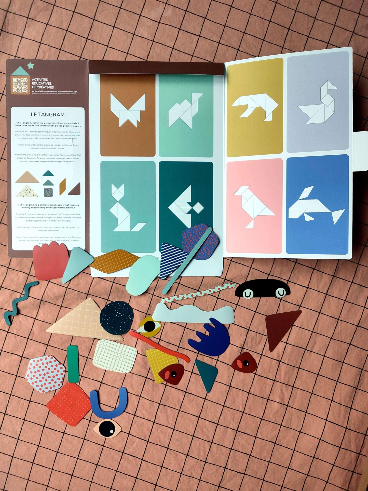 Magnets Le laboratoire des formes - puzzle Tangram - Ma Cabane à Rêves