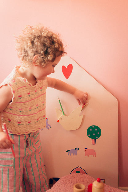 PIOU — Pot à crayons magnétique bois