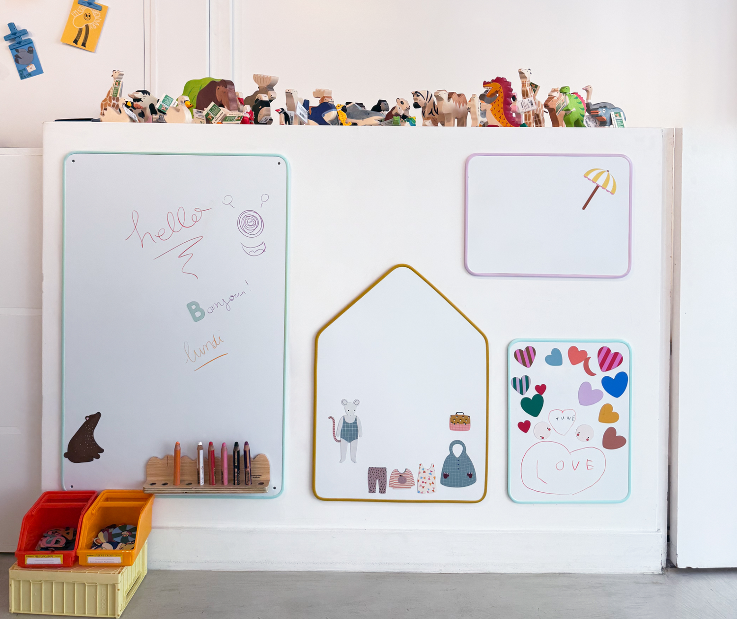 Les trois formats de tableaux bois magnétiques Ma Cabane à Rêves