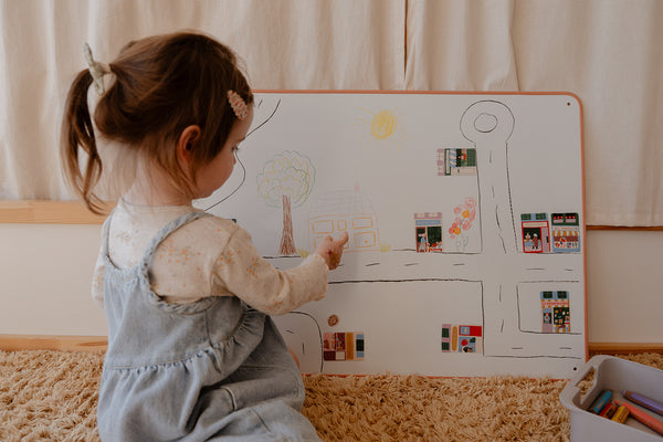 Tableau magnétique bois Cabane - Coloris Miel | Ma Cabane à Rêves