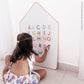 Magnet aimant jeu éducatif magnétique Fabrikamots majuscules lettres écriture Montessori planche prédécoupée couleur colori crayon enfant ardoise apprentissage