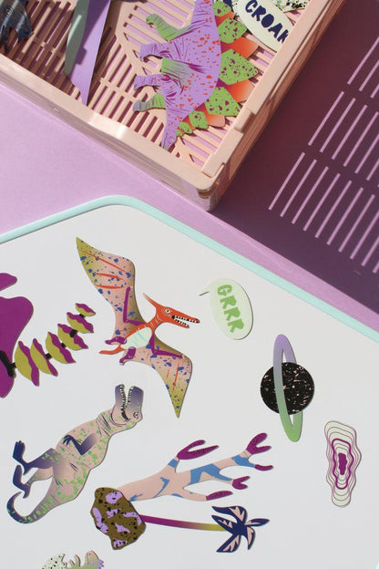 Magnet aimant jeu éducatif magnétique dinosaures  Ma Cabane à Rêves ardoise  TREX tyrannosaure diplodocus triceratops