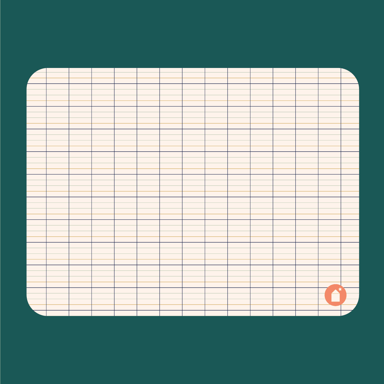 Lignes Seyes _Tableau blanc souple magnétique_col. SONGE - Ma Cabane à Rêves
