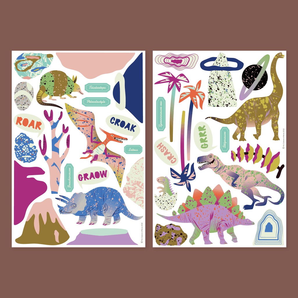 Magnet aimant jeu éducatif magnétique Fabrikadinosaures dinosaures croak graow roar planches Ma Cabane à Rêves diplodocus T rex stégosaure triceratops 