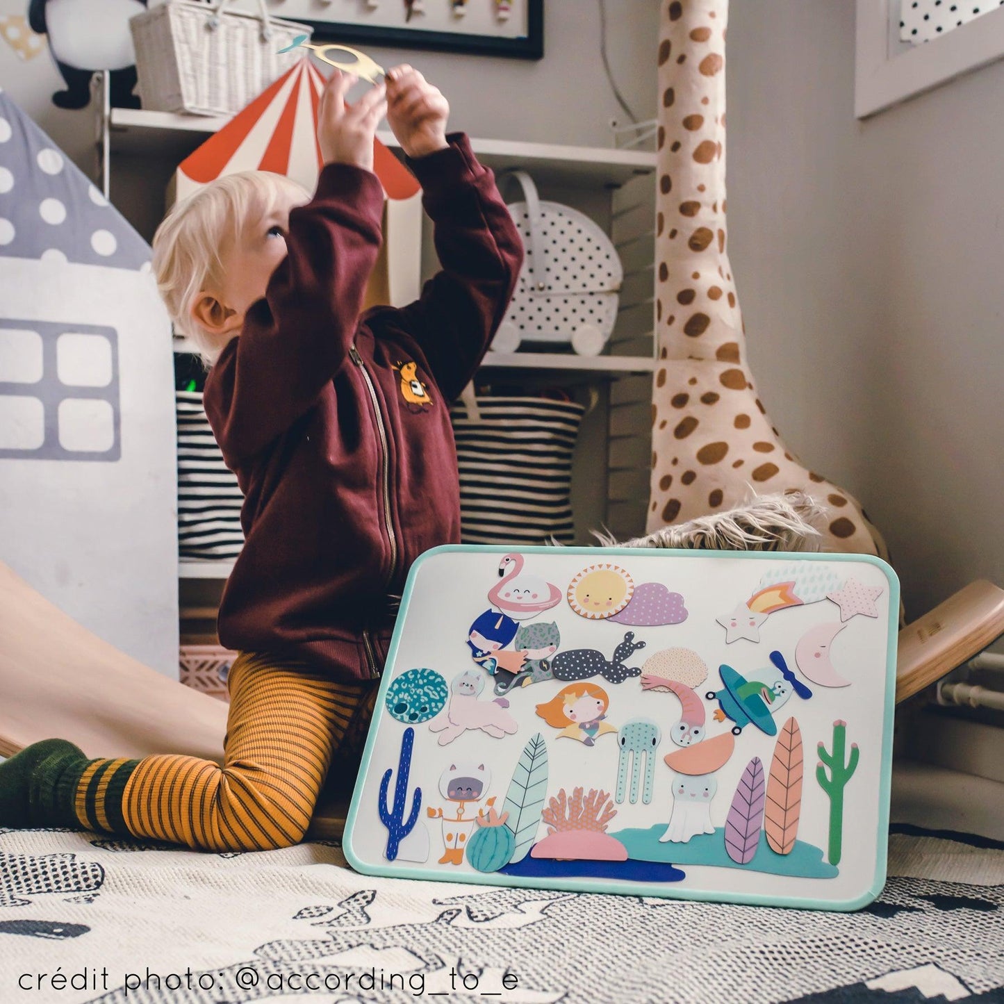 Magnet aimant jeu éducatif magnétique Fabrikarêves imaginaire pastel rêve onirique enfant chambre