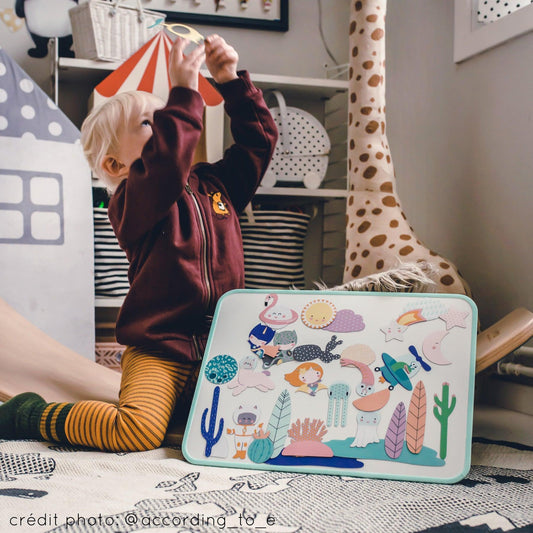 Magnet aimant jeu éducatif magnétique Fabrikarêves imaginaire pastel rêve onirique enfant chambre