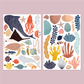 Magnet aimant jeu éducatif magnétique Fabrikaocéan océean mer poisson requin baleine tortue coraux planche algues étoile de mercouleur colori