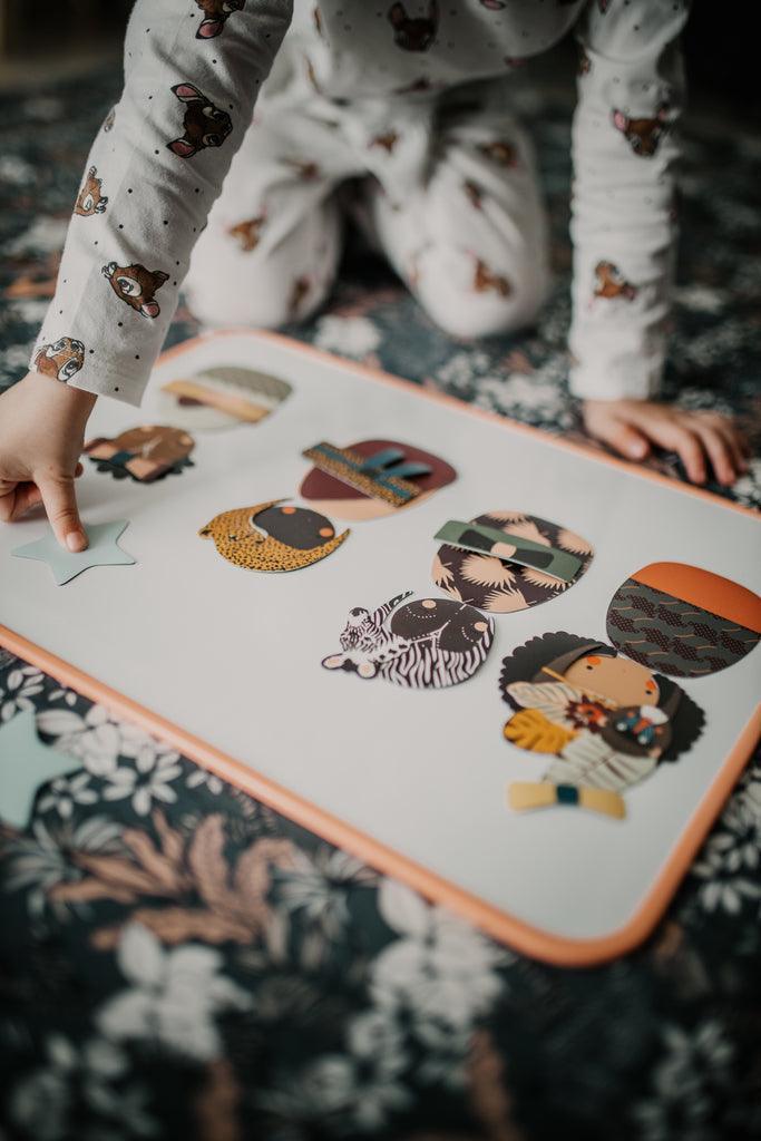 jeu magnétique pour enfants 3 ans - poupées africaines magnets