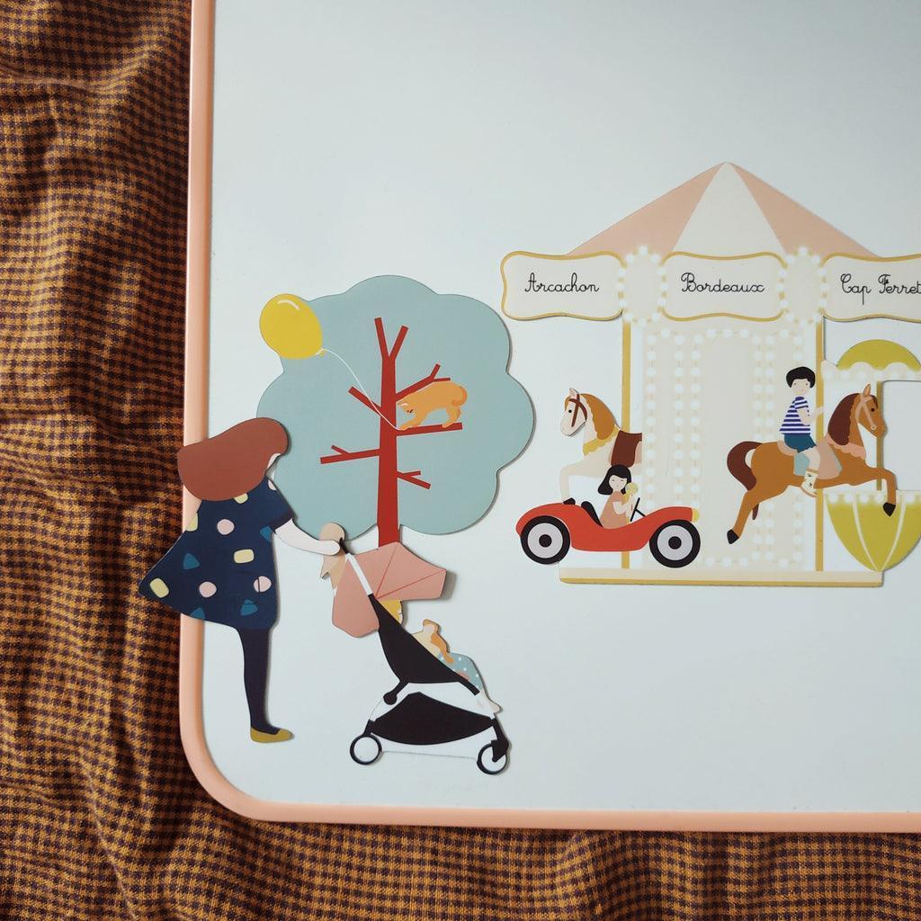 Magnet aimant jeu éducatif magnétique Bordeaux ville yoyo poussette ardoise manège Fabrikabordeaux  enfants arbre 